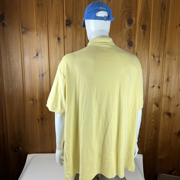 Polo Ralph Lauren Men's 3XB Big Short Sleeve Polo Style Shirt Yellow Pony Cotton - Picture 7 of 9